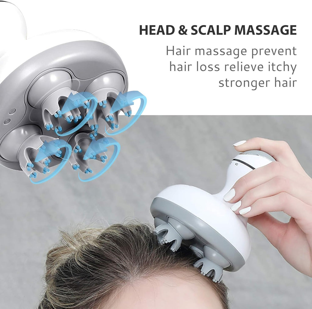 COMFIER Cordless Electric Scalp Massager: 84 Kneading Nodes, Portable Stress Relief